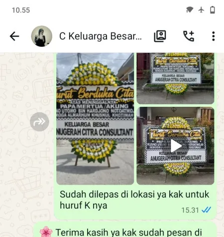 Pengiriman Papan Bunga Duka Sudirman
